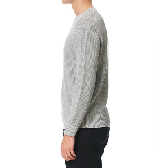 NWT NN07 Knut Crewneck Extra Fine Knit Cotton Pullover Sweater Grey Melange Sz L - Picture 6 of 12